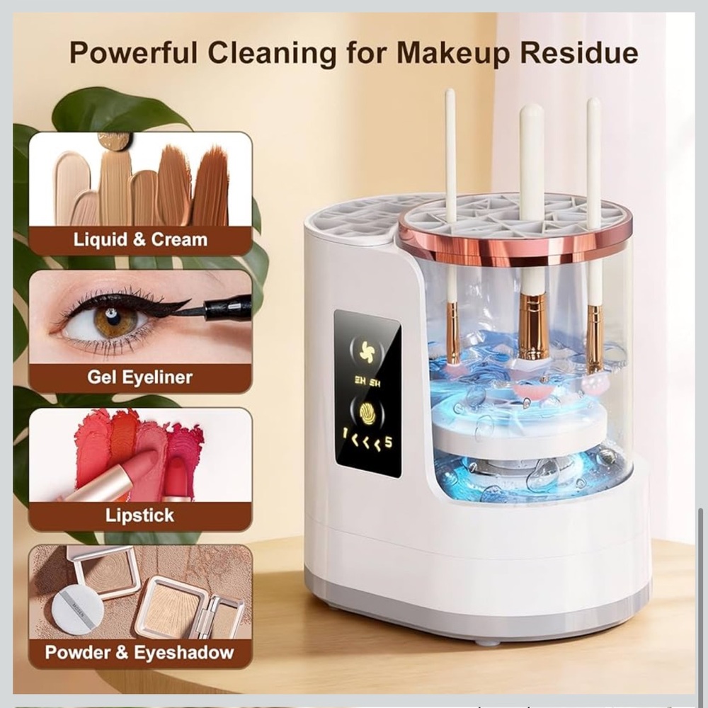 Electric Makeup Brush Cleaner 3 in 1 automatic brush cleaning and drying machine - Picture 5 of 9